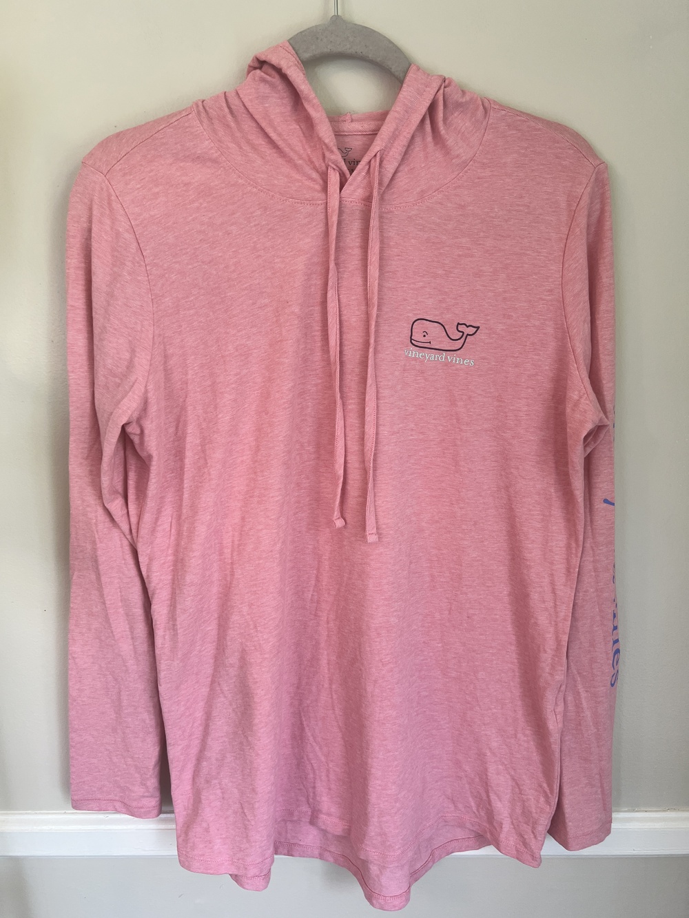 Vineyard Vines Edgartown Women's Hoodie Pink Size Medium Whale Logo Pima Cotton